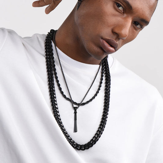 U7 Stainless Steel Sport Pendant Necklaces for Men Women Skateboard Soccer Baseball Bat Cross Jewelry Gift Clearance Sale