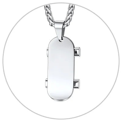 U7 Stainless Steel Sport Pendant Necklaces for Men Women Skateboard Soccer Baseball Bat Cross Jewelry Gift Clearance Sale