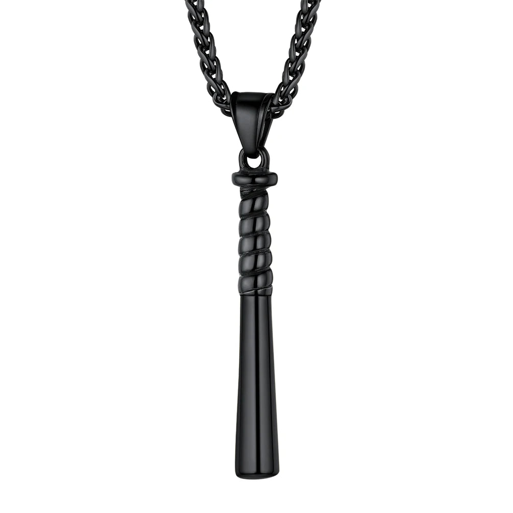 U7 Stainless Steel Sport Pendant Necklaces for Men Women Skateboard Soccer Baseball Bat Cross Jewelry Gift Clearance Sale