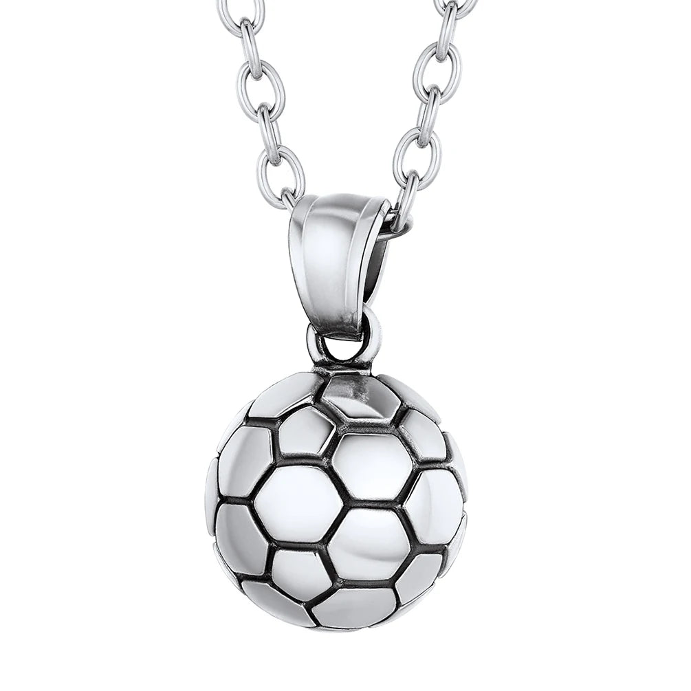 U7 Stainless Steel Sport Pendant Necklaces for Men Women Skateboard Soccer Baseball Bat Cross Jewelry Gift Clearance Sale