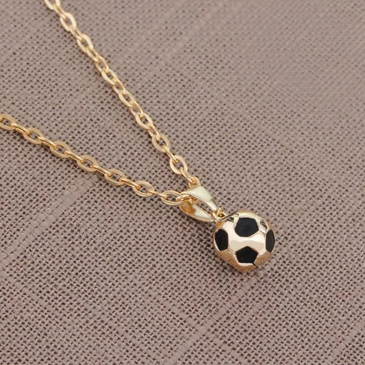 New pendant necklace fashionable football charm necklace pendant gold sports ball jewelry, holiday gifts, sports events