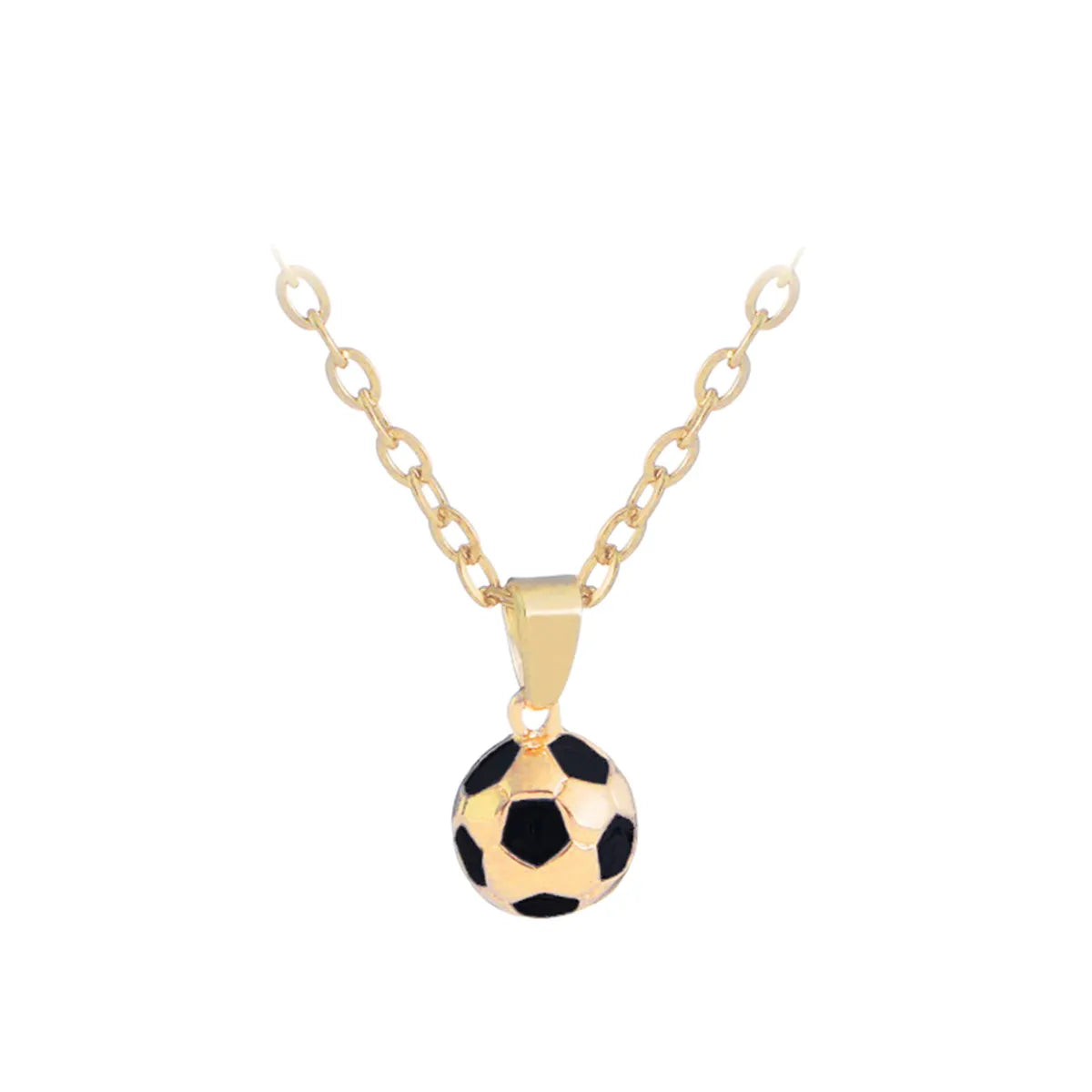 2Pcs Men Necklace Football Shape Alloy Plated Stylish Soccer Pendant Jewelry Gift for Young Men Birthday Anniversary Prom Party